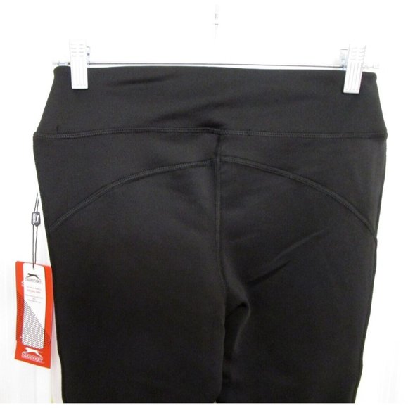 Slazenger Ladies' Sports Performance Short Leggings - NWT Yellow/Black - LARGE - Picture 5 of 10